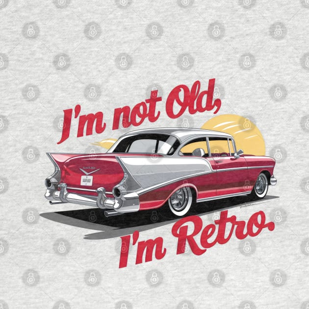 "Vintage Revival: Retro Classic Car Illustration" - I,m Not Old by stickercuffs